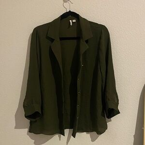 Cato Olive Green Button Down Shirt